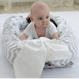 Couffin bébé blanc Douce Étoile du Nid avec finition tressée