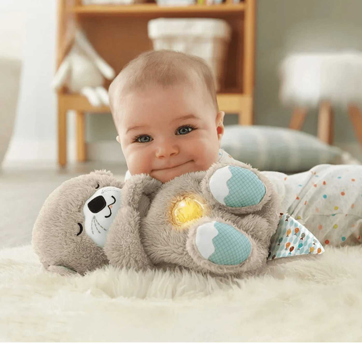 Veilleuse bébé doudou loutre cadeau naissance original