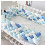 Tresse de lit bébé Brise Étoilée bleu et gris doux