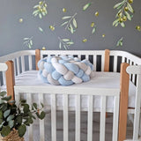 Tresse de lit bébé Caresse Poudrée en tissu effet velours rose poudré