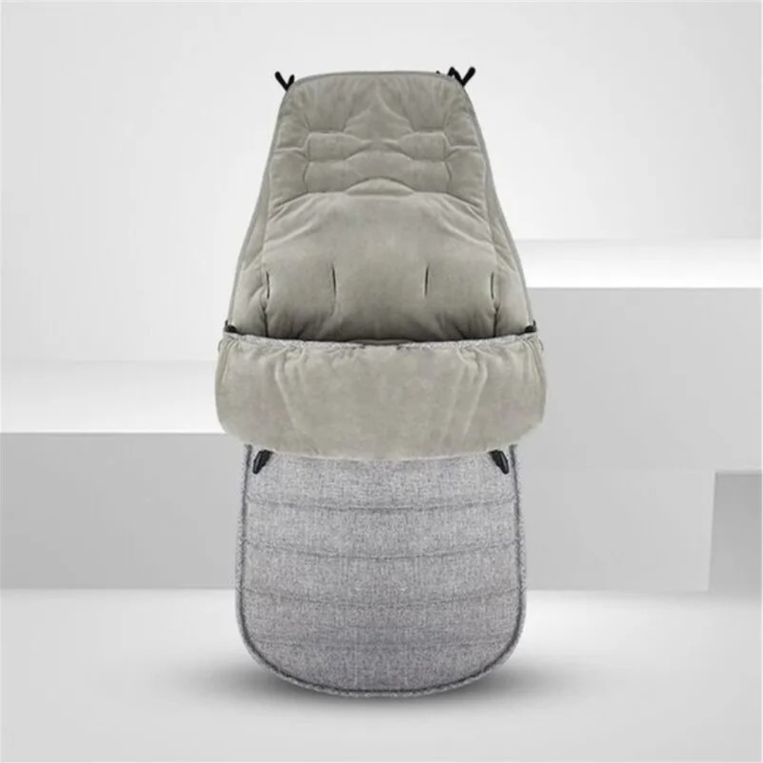 Vue de la chancelière Cosywrap ouverte avec zip central