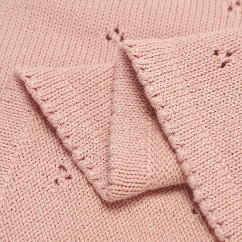 Couverture bébé respirante coton rose