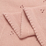 Couverture bébé respirante coton rose