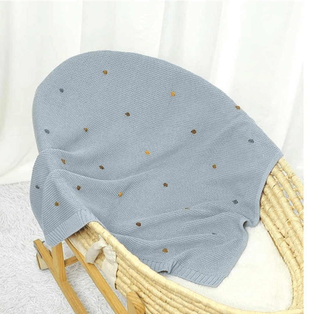 couverture tricot bébé garçon en laine chaude pour l’hiver