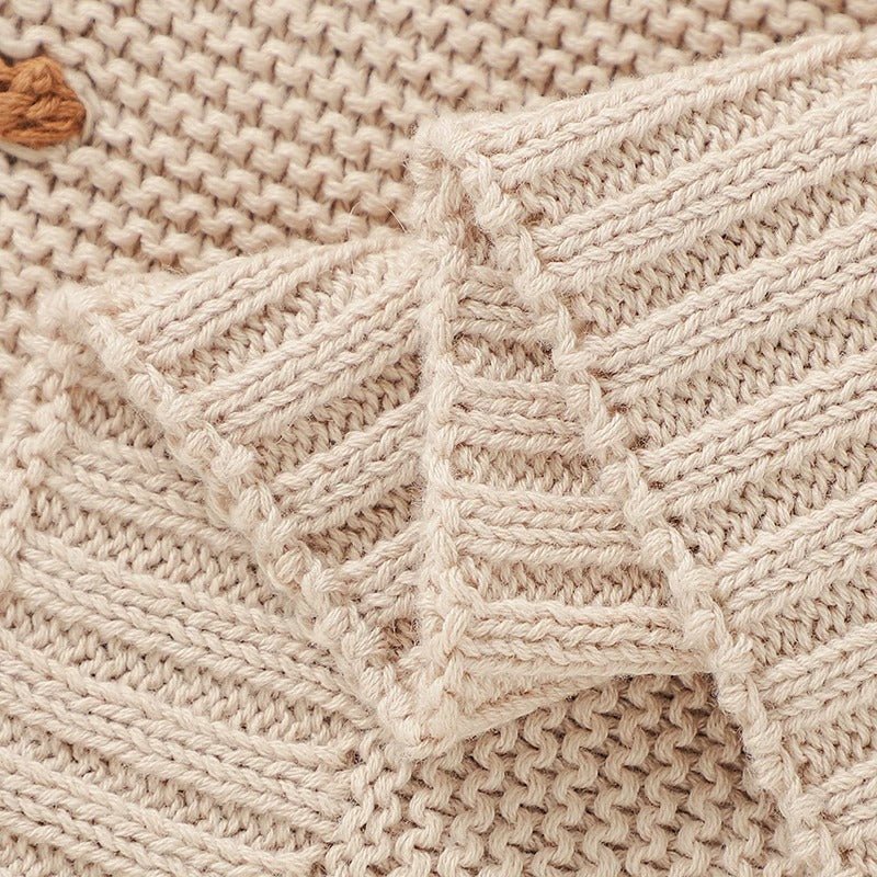 Tapis couverture étape pour bébé, fond blanc en coton naturel