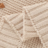 Tapis couverture étape pour bébé, fond blanc en coton naturel