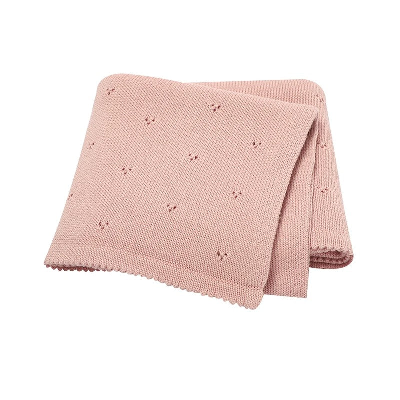 Zoom sur tissu doux coton couverture bébé
