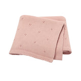 Zoom sur tissu doux coton couverture bébé