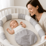 Tour de lit bébé lavable en coton doux et respirant