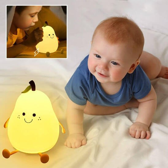 Veilleuse bébé poire rechargeable par USB