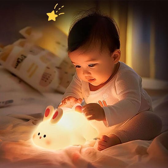 Veilleuse Lapin Câlin tactile avec recharge USB